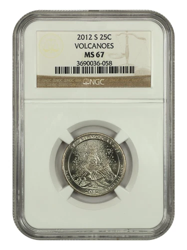 2012-S 25C Hawaii Volcanoes NP NGC MS67 - Type 1 - Clad