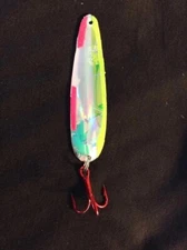 High Percentage Salmon Trolling Spoon With Hyper Vis Tape Not Paint 4 3/4”