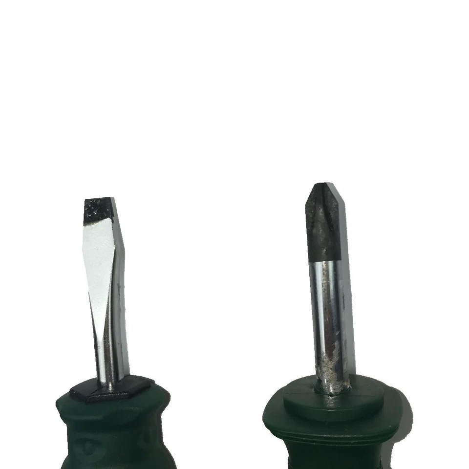 2pcs Short Stubby Metal Slotted Screwdriver Ultrashort Screw Driver Hand Tool - Image 3 of 4