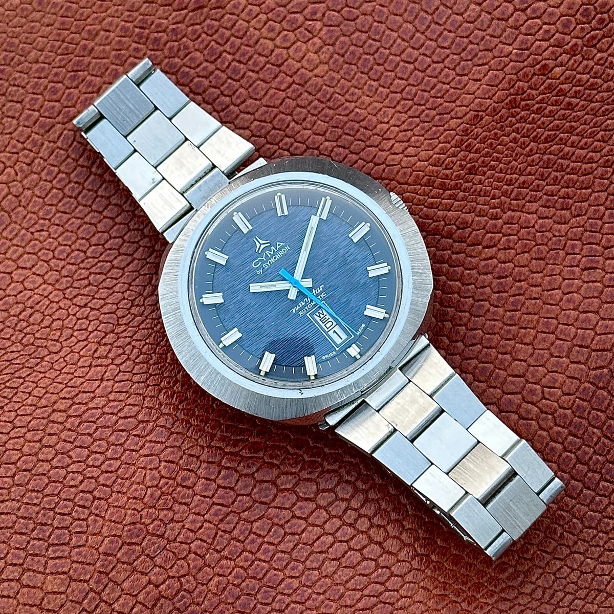 Vintage cyma by synchron Navystar Blue Dial Autoamtic Men's Vintage cyma by synchron Navystar Blue Dial Autoamtic Men's