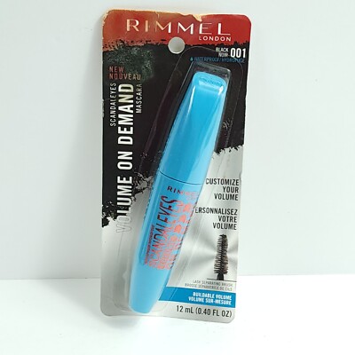 RIMMEL LONDON Scandal'Eyes  MASCARA #001 BLACK BUILDABLE VOLUME WATERPROOF 