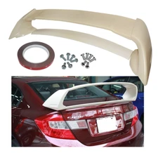 For 2006-2011 Honda Civic Sedan Unpainted Mugen Style RR Rear Trunk Spoiler Wing