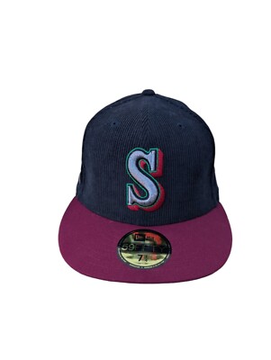 New Era Fitted Seattle Mariners MLB 7 1/4 Fitted Cap Cord 30th Anniversary 