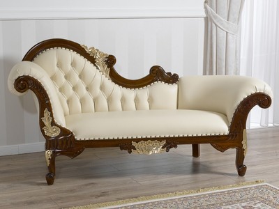 Gold Barock Champagne Chaise Lounge Dormeuse Joana Stile Barocco
