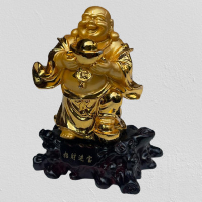 Feng Figurine Wealth Shui Laughing Buddha Bowl Happy Money Gift Year Prosperous