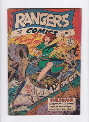 RANGERS COMICS #45 [1949 FN-] FIREHAIR APP! MOOSE COVER! FICTION HOUSE ...