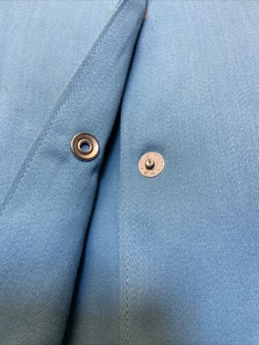 Camicia western vintage Ranch-Maid Western Wear Denver - blu con frange - Foto 10 di 14