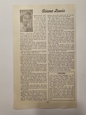 Diana Lewis & Madeleine LeBeau 1944 MGM Biographies RARE!