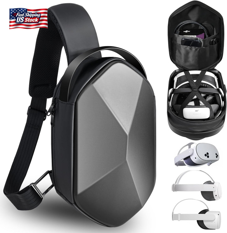 SARLAR Travel Carrying Case for Oculus Meta Quest 3S/Quest 3/Quest 2 VR Headset
