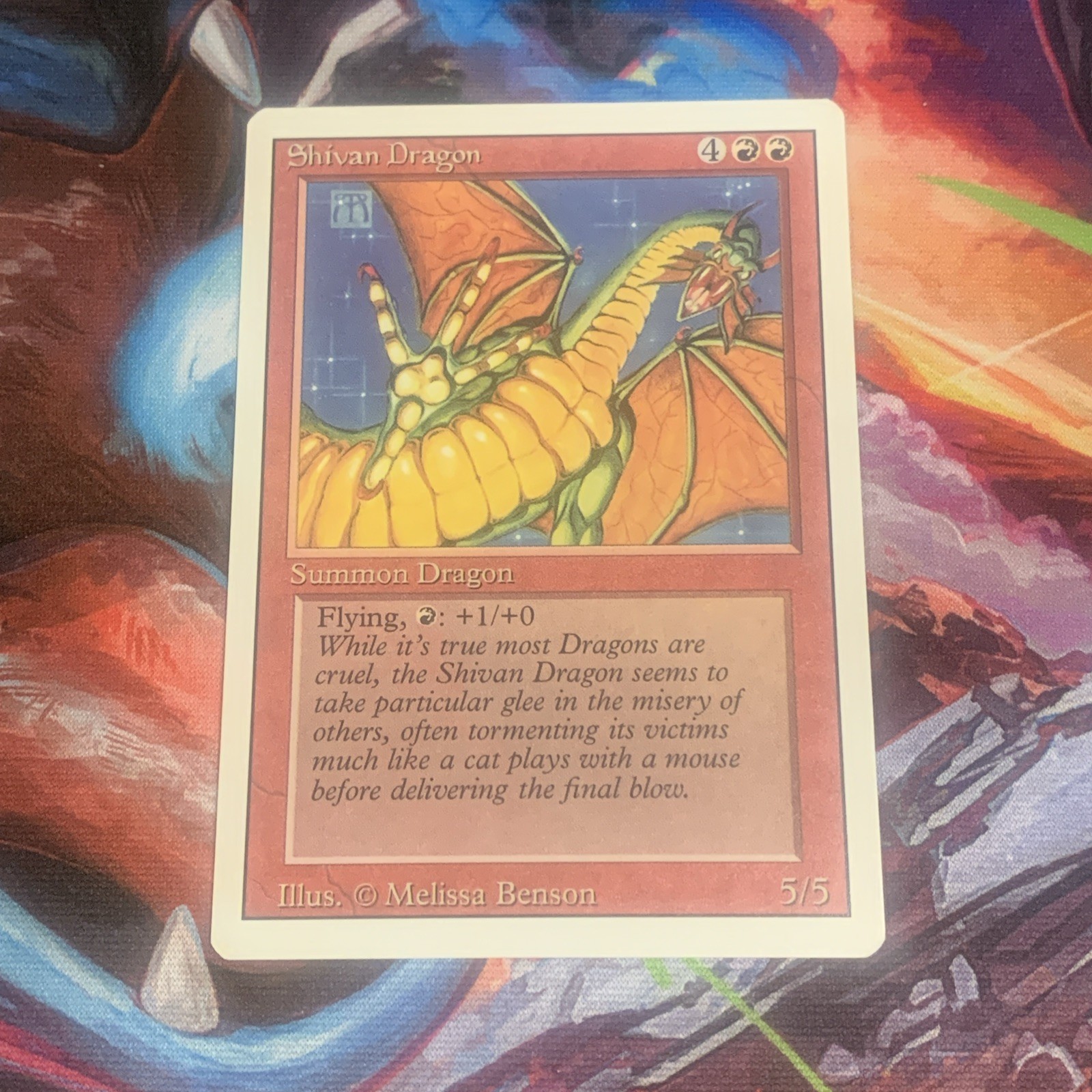 1994 Magic: The Gathering - Revised(3rd) - SHIVAN DRAGON Vintage Rare MTG EX