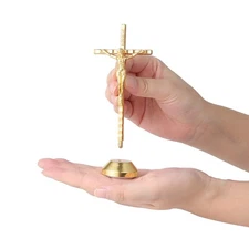 Crucifix Wall Cross Small Metal Slender Catholic Crosses Golden Cross Wall Dé...