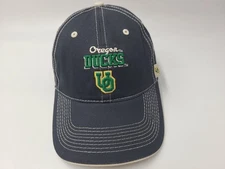 Vintage University of Ducks Drew Pearson Marketing Strapback Hat Cap NCAA Blue