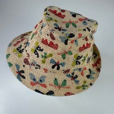 Boys Bucket Hat Sun Straw Multicolor Butterfly Dragonfly Pattern Beach Casual
