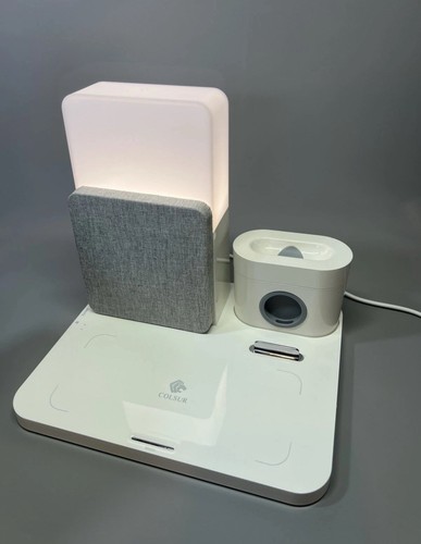 3 in 1 Wireless Charger Station Qi 15W Alarm Clock LED Lamp Night Light Decor - 第 22/23 張圖片