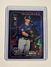 Jordan Beck Rookie Debut #/799 Purple 2024 Topps US198 Colorado Rockies