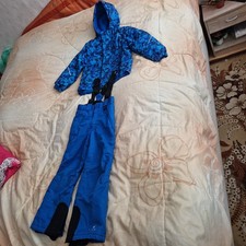 Schneeanzug, Skianzug, Gr. 110/116, Lupilu, blau/hellblau/schwarz, Kapuze