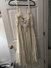 womens torrid cream floral midi dress 00x large 10