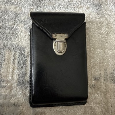 Vintage HP Leather Calculator Case with Belt Loop Black Genuine Hewlett Packard