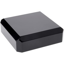 Plymor Black Polished Acrylic Square Beveled Display Base, 3" W x 3" D x 1" H