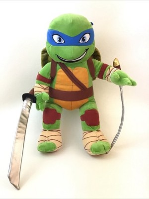 Build A Bear TMNT Leonardo Blue Mask Green W/Swords Plush Stuffed Toy 2018