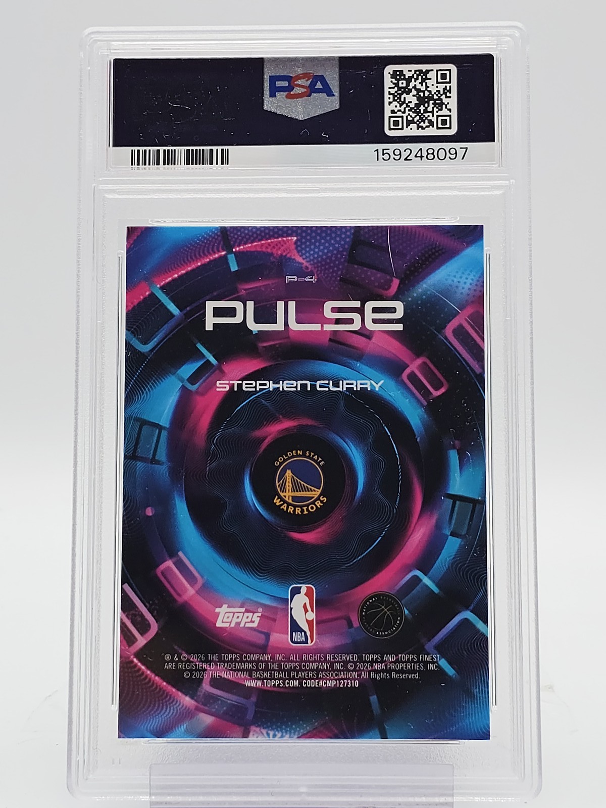 STEPHEN CURRY 2025-26 TOPPS FINEST PULSE CASE HIT SSP #P-4 WARRIORS PSA 10 Q6960 view 2