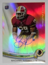 2013 Topps Platinum #A-BR Bacarri Rambo Rookie On Card Autograph Refractor. rookie card picture