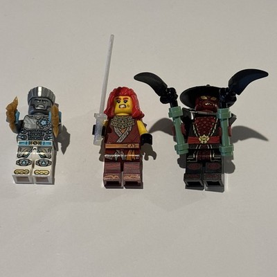 Lot of 3 Lego Ninjago Minifigs  ZANE, DARK RED TUNIC, PEARL DARK GRAY SHOULDER