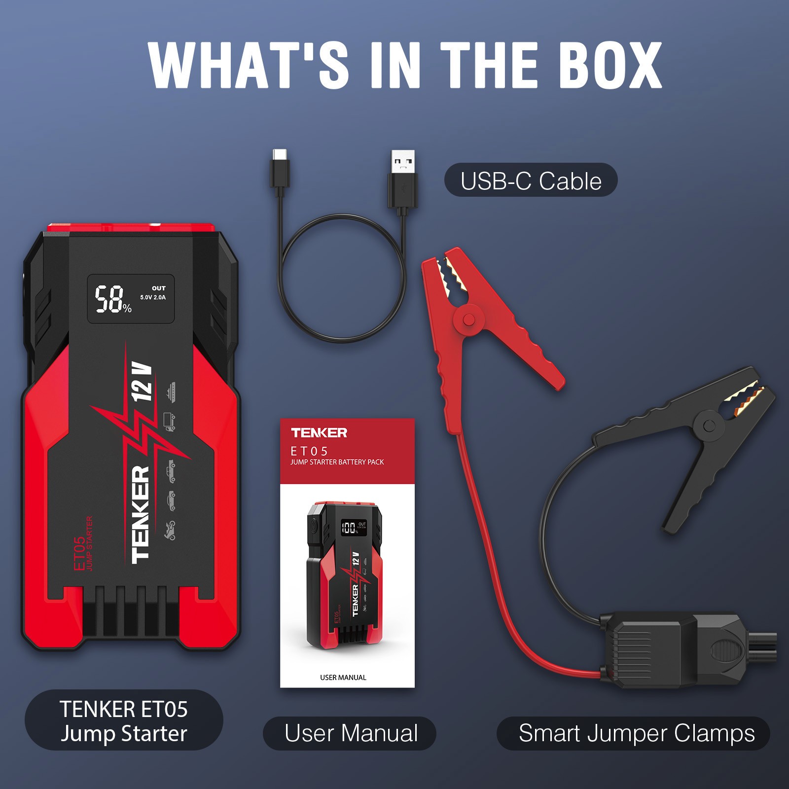 Portable Car Jump Starter Booster 4000A Jumper Box Power Bank Battery Charger US