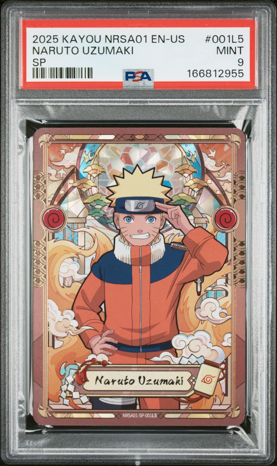 2025 KAYOU NARUTO SMRITI COLLECTIBLE CARD #001L5 NARUTO UZUMAKI PSA 9