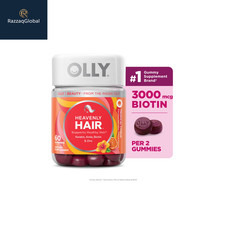 OLLY Heavenly Hair gummies with Keratin, Biotin, Amla  Zinc, 60 count