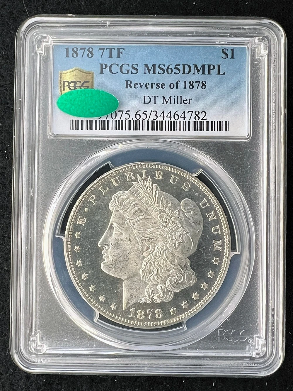1878 7TF $1 Dollar Morgan Rev 1878 PCGS MS65DM (CAC)