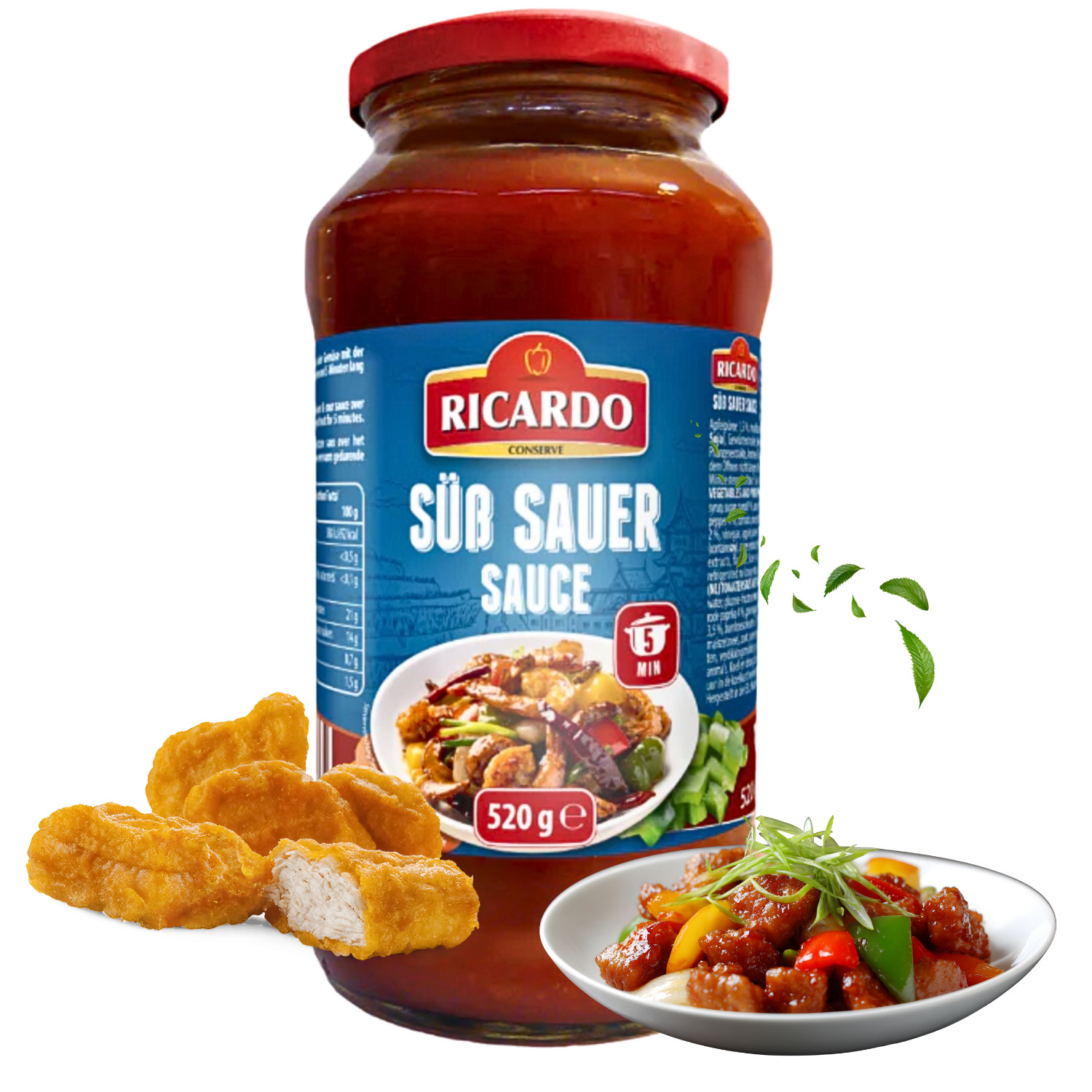 RICARDO Süß Sauer Sauce 1 x 520g asiatische Würzsauce MHD11/26