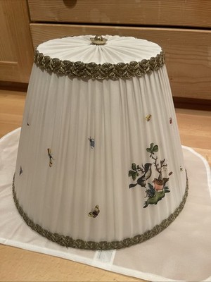 Herend Rothschild Lampe Lampenschirm Vogel Vögelmotiv Insekten