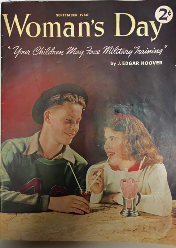 Woman's Day Sept 1940 "Your Children May Face Military Training" J. Edgar Hoover