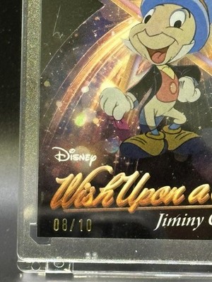  Topps Disney Wonder Jiminy Cricket W-4 Wish Upon A Star /10 Die Cut Black 