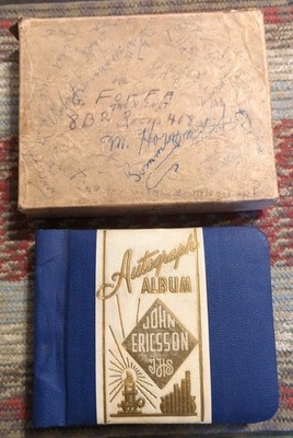 Vintage 1940s High School Autograph Album PS 136 BK John Ericsson With Box