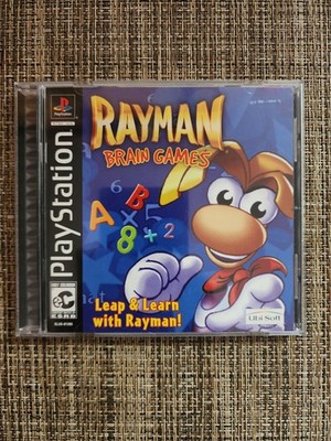 Rayman Brain Games (Sony PlayStation 2001) Black Label CIB w Manual & Reg Card