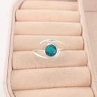 Apatite Gemstone 925 Sterling Silver Jewelry Handmade Engagement Ring For Women