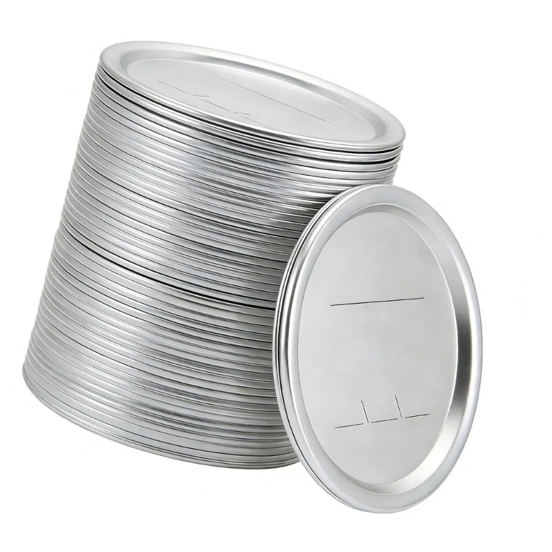 Pack Of 60 Sturdy Iron Lids For Canning Jars With Writeable Date Surfaces