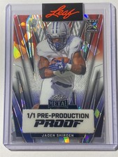 JADEN SHIRDEN panthers 2024 Leaf Metal Crystal RWB XRC Proof 1/1 (U2)