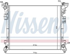 NISSENS 61034 Kühler, Motorkühlung für CHRYSLER,DODGE,LANCIA,VW