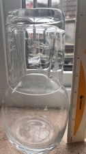 Bedside Water Carafe and Glass Set etched glass on both 