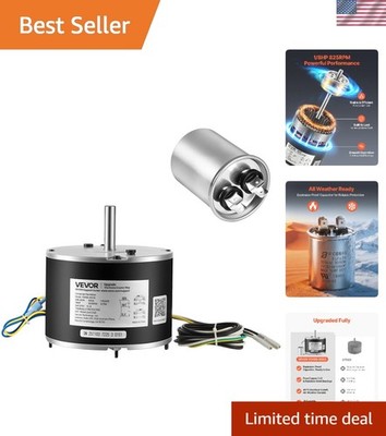 Reliable 825RPM Condenser Fan Motor with Explosion-Proof Capacitor Included