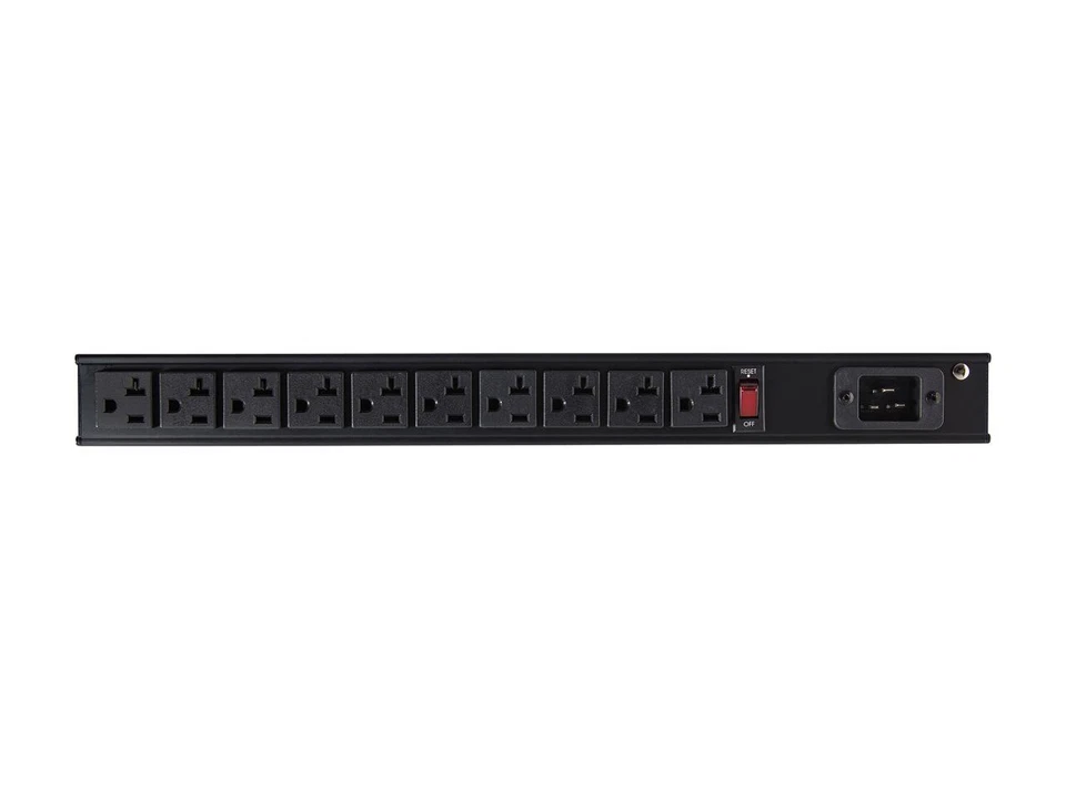10 Outlet Rack Mount Power Strip 125V/16 Amp, 1U Horizontal 19" Rackmount PDU, - Image 3 of 4
