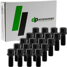 Black Lug Bolts 2015-2019 Volkswagen Golf Sportwagen Factory Wheels