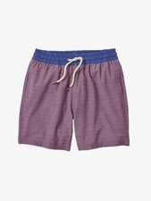 Fair Harbor boys Bayberry Swim Trunks Red Waves Drawstring Lined Youth XL NWT