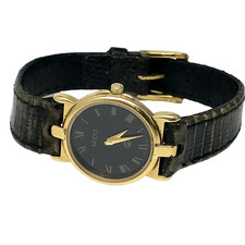 Vtg GUCCI Womens Watch 3400L Swiss Quartz Gold Plated RUNS FAST Needs Service