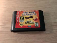 Sega Genesis Arcade Classics Centipede Missile Command Game Cartridge, Untested