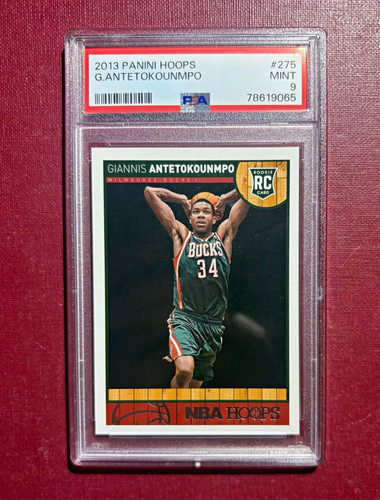 2013 Panini NBA Hoops Giannis Antetokounmpo #275 RC Rookie PSA 9