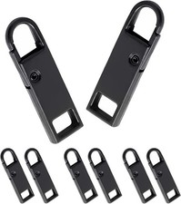 6 Pack Zipper Pull Replacement Metal Zipper Handle Mend Fixer Tab Repair